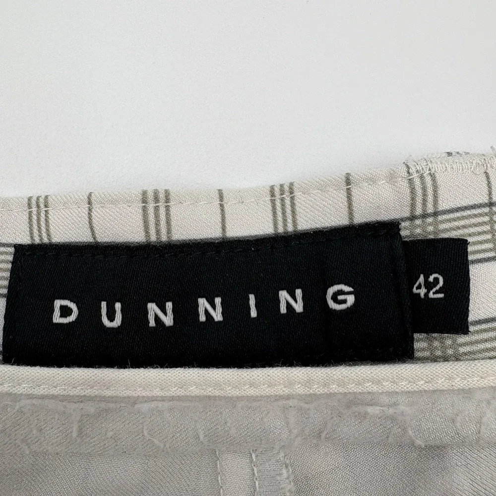 Dunning Golf Shorts Mens 42 Gray‎ Plaid Performance Stretch Flawed Read